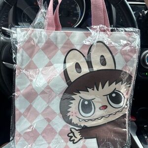 Pink and White Character Tote Bag